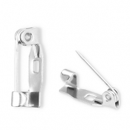 Zubeh&ouml;r aus Stainless Steel - Rostfreiem Stahl Sicherheits-Broschennadel  Silver