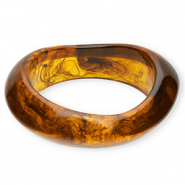 Armb&auml;nder Bangle aus Resin Transparent amber brown