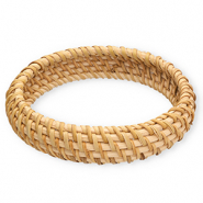 Armb&auml;nder Bangle aus Rattan Natural beige