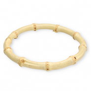 Armb&auml;nder Bangle aus Bambus Natural white