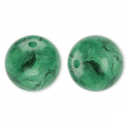 20 mm Perlen aus Acryl Round Dark green-marble