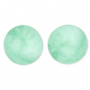 20 mm Perlen aus Acryl Round Mint green-marble