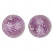 20 mm Perlen aus Acryl Round Purple-brown-marble