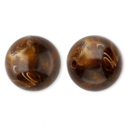 20 mm Perlen aus Acryl Round Brown-marble