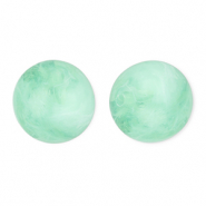 16 mm Perlen aus Acryl Round Mint green-marble