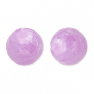 16 mm Perlen aus Acryl Round Lavender purple-marble