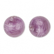 16 mm Perlen aus Acryl Round Purple-brown-marble
