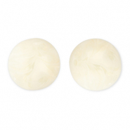 16 mm Perlen aus Acryl Round Off white-marble