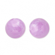 12 mm Perlen aus Acryl Round Lavender purple-marble