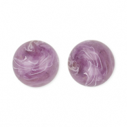 12 mm Perlen aus Acryl Round Purple-brown-marble