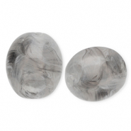 Perlen aus Acryl Oval Grey-marble