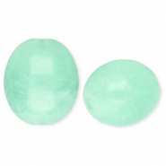 Perlen aus Acryl Oval Mint green-marble