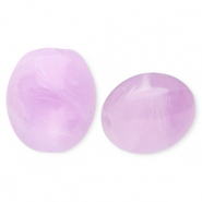 Perlen aus Acryl Oval Lavender purple-marble