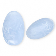 Perlen aus Acryl Oblong Oval Blue-marble