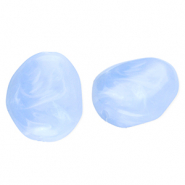 Perlen aus Acryl Egg-Shaped Blue-marble
