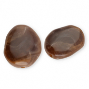 Perlen aus Acryl Egg-Shaped Brown-marble