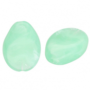 Perlen aus Acryl Drop Mint green-marble