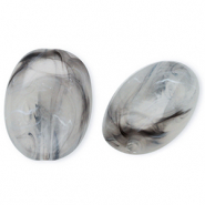 Perlen aus Acryl Oval Grey-marble