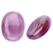 Perlen aus Acryl Oval Purple-brown-marble