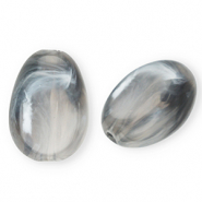 Perlen aus Acryl Oval Grey-marble