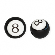 16 mm Perlen aus Acryl Round 8-ball Black-white