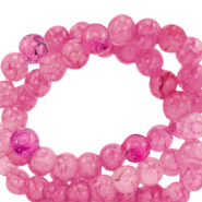 Glas Perlen 8 mm meliert Purple