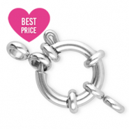Zubeh&ouml;r aus Stainless Steel - Rostfreiem Stahl Rettungsring Verschluss 12mm mit &Ouml;se Silber