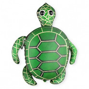 Lederen Geldb&ouml;rse Turtle Green-sand beige-black-white