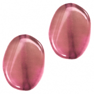 Perle Halb Edelstein oval Magenta opal