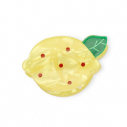 Haarschmuck Haarklemme Lemon Pearl shine yellow-green-dark red