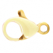 Zubeh&ouml;r aus Stainless Steel - Rostfreiem Stahl Karabiner Verschluss 10mm Off white-gold