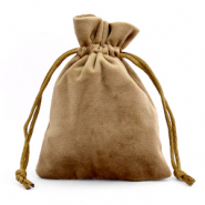 Velvet Schmuck Beutel Brown