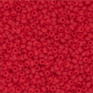 Miyuki 11/0 Rocailles Matted Transparent Lt.Red 11-0140F