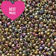 Rocailles Perlen Glas 12/0 (2mm) Metallic shine multicolor galaxy