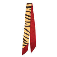Bandana Schal with Zebra Print Camel-dark brown-rust red