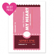 BY31&reg; Karten f&uuml;r Schmuck "one ticket to MY HEART" White-dark pink-dark brown-beige-orange