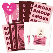 BY31&reg; Karten f&uuml;r Schmuck assorted Pink-dark brown-white