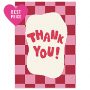 BY31&reg; Karten f&uuml;r Schmuck "Thank you" Dark pink-rust red-off white