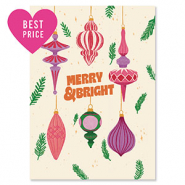 BY31&reg; Karten f&uuml;r Schmuck "Merry & Bright" Off white-pink-purple-dark green