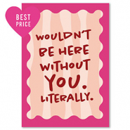 BY31&reg; Karten f&uuml;r Schmuck "Wouldn't be here" Pink-burgundy red-peach