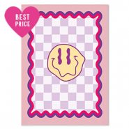 Karten f&uuml;r Schmuck Smiley Purple-pink