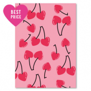 Karten f&uuml;r Schmuck "cherries" Pink