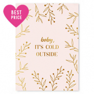 Karten f&uuml;r Schmuck "Baby, it's cold outside" Light pink