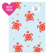 Karten f&uuml;r Schmuck "Let's sail away" Light blue-red