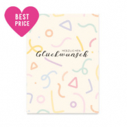 Karten f&uuml;r Schmuck "Herzlichen Gl&uuml;ckwunsch" Rose tan