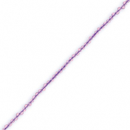 Perlen Naturstein Facett geschliffen 2mm Light amethyst-pearl shine coating