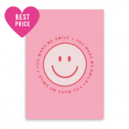 Karten f&uuml;r Schmuck "You make me smile" Pink