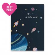Karten f&uuml;r Schmuck "you are out of this world" Black-multicolour
