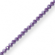 Facetten Top Glas Perlen 3x2mm Rondellen Purple-pearl shine coating