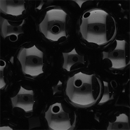 18 mm DQ Perlen aus Acryl shiny Black